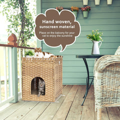 Honiakaka mueble higiene gato oculto con puerta facilita la limpieza