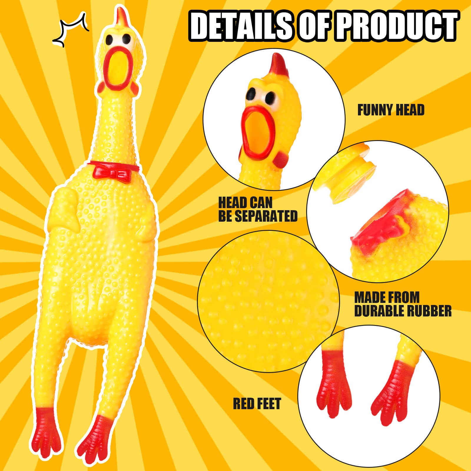 Honoson juguete para perros con cabeza desmontable y sonido intercambiable