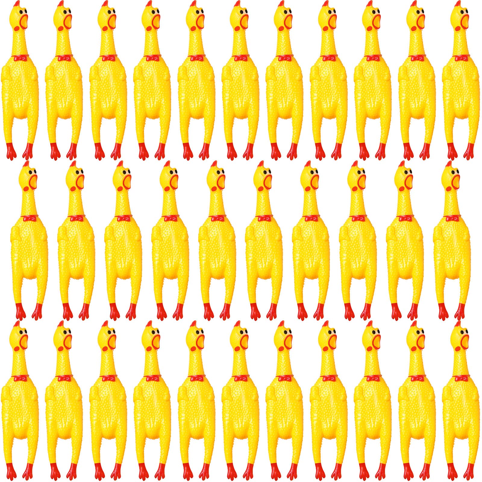 Honoson pollo de goma 12'' amarillo, juguete duradero para perros en casa