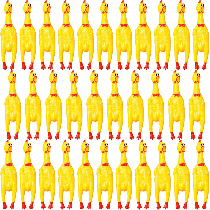 Honoson pollo de goma 12'' amarillo, juguete duradero para perros en casa