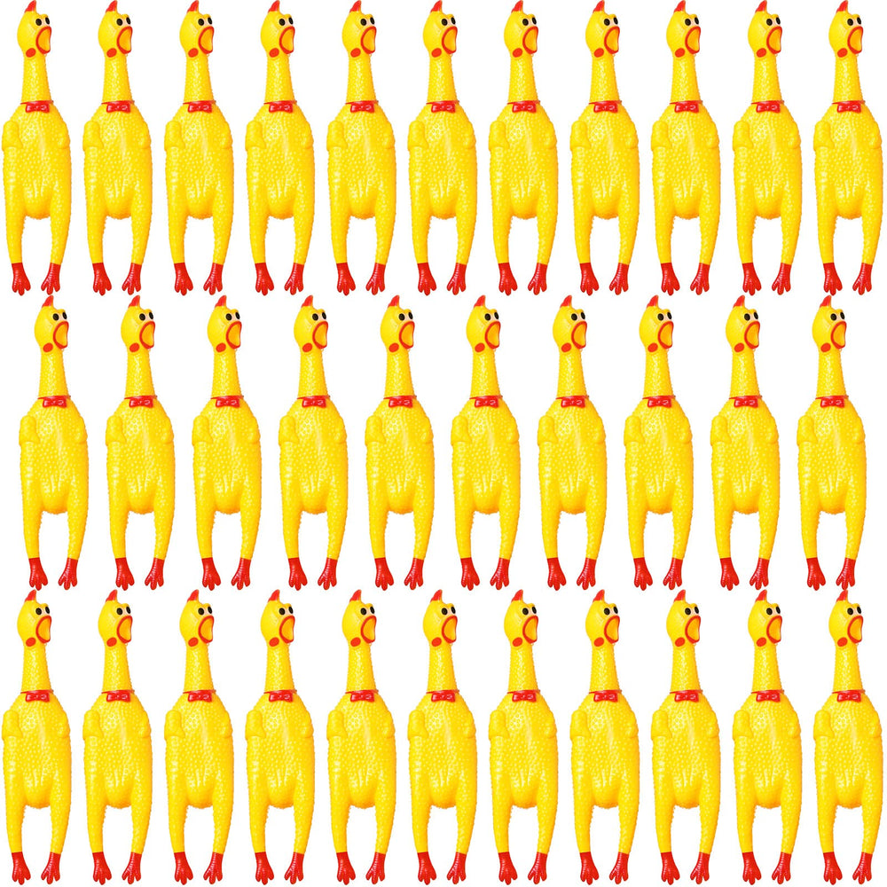 Honoson pollo de goma 12'' amarillo, juguete duradero para perros en casa