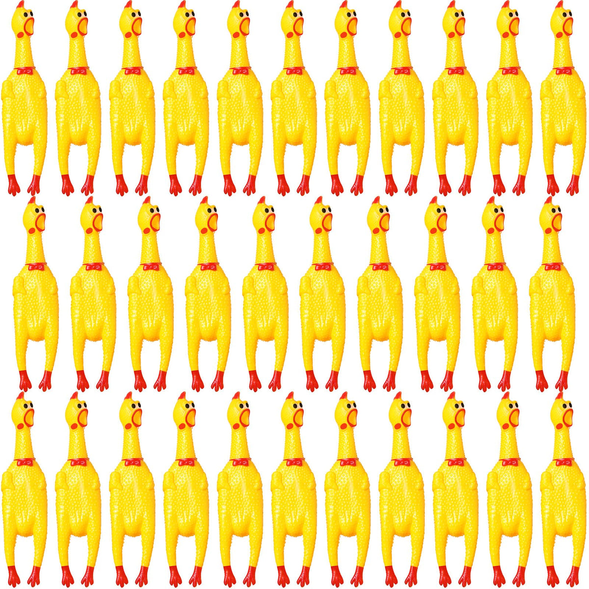 Honoson pollo de goma 12'' amarillo, juguete duradero para perros en casa