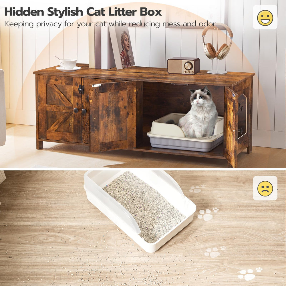 HOOBRO acceso en arco en ambos lados para gatos de cualquier tamaño.