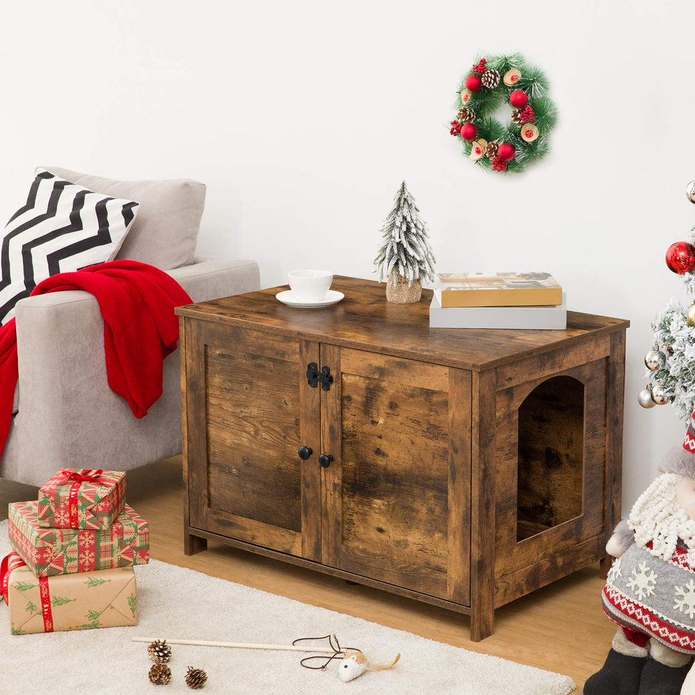 HOOBRO mueble para gatos, interior amplio ideal para la mayoría de cajas de arena