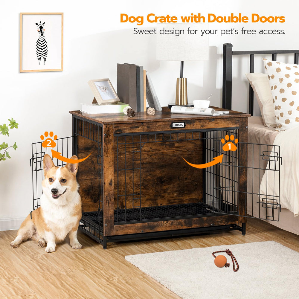 HOOBRO caja para perros, cajón deslizable en base para limpieza rápida.