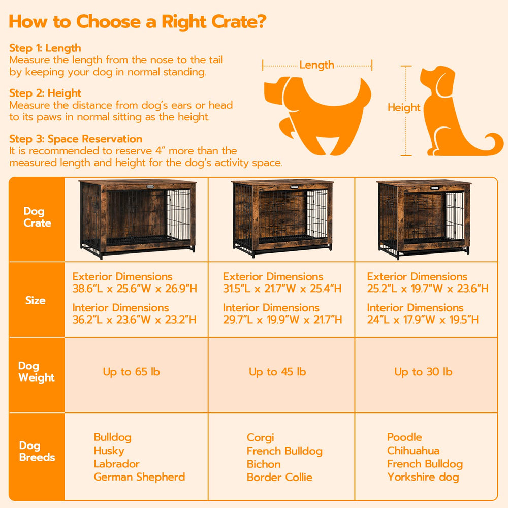HOOBRO caja para perros, capacidad de 90 lb para perros medianos o grandes.