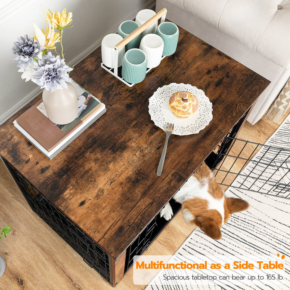 HOOBRO caja para perros, dimensiones externas e internas para planificación de espacio.