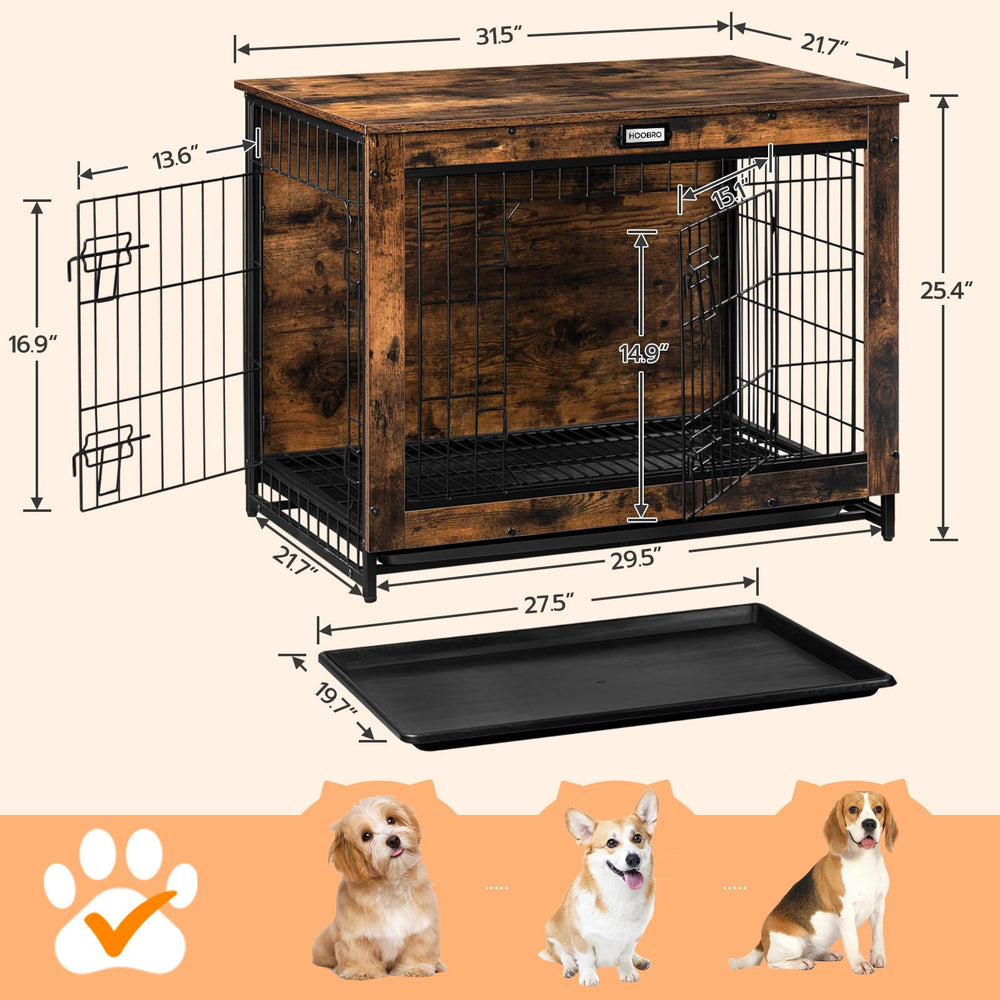 HOOBRO caja para perros, uso múltiple como mueble y casa para mascota.