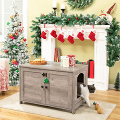 HOOBRO cerramiento caja de arena, mesa lateral: convierte el rincón en mueble práctico