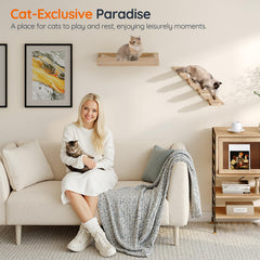 HOOBRO escalera-gato-cuatro-niveles facilita trepar y explorar de forma estable.