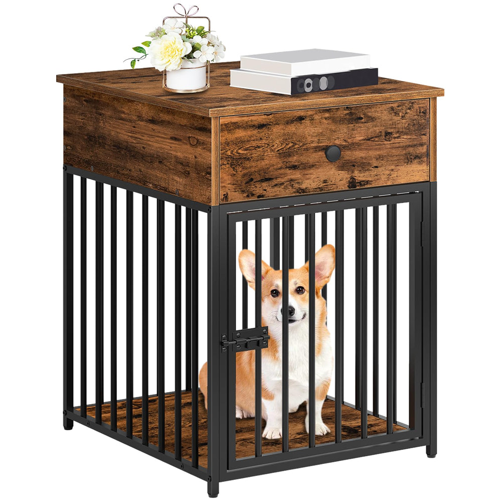 HOOBRO jaula-mueble para perro, refugio seguro de madera para casa