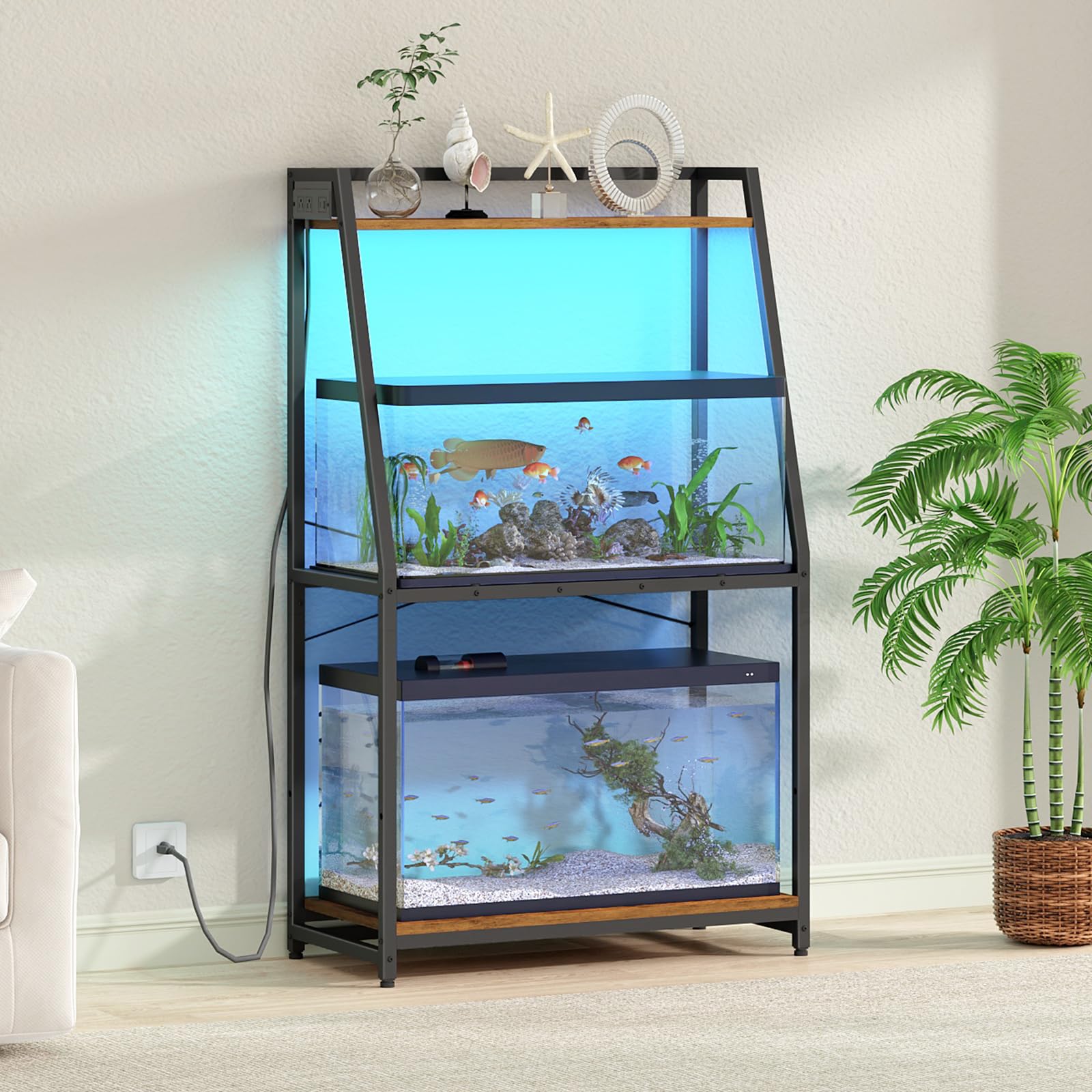 HOOBRO luz LED multicolor para acuario añade ambiente sereno y personalizado.
