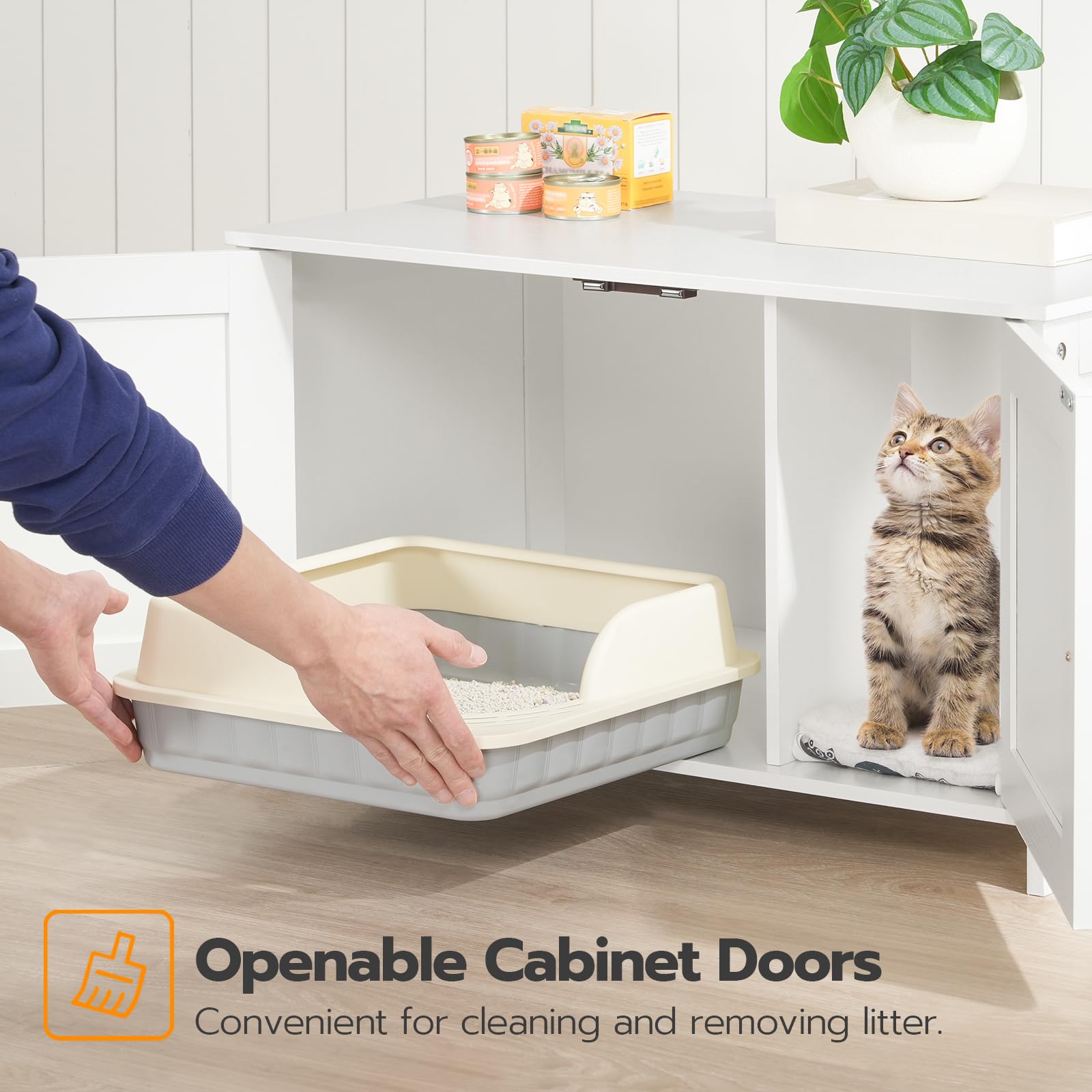 HOOBRO mesa-lateral-usos-variados: funciona como mesita o superficie para objetos ligeros