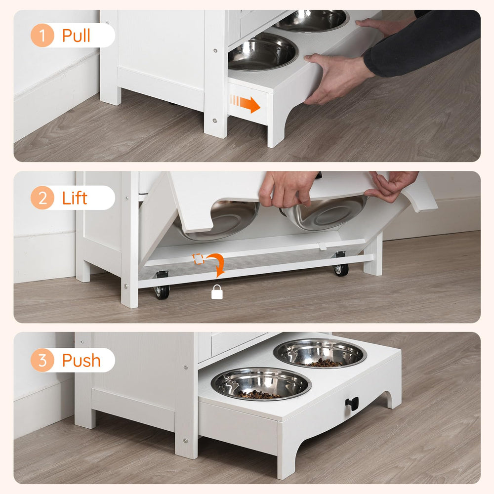 HOOBRO solución elegante para almacenar comida y accesorios de mascotas.