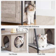 Hoobro Zona de descanso para gato con entrada redonda de 20 cm