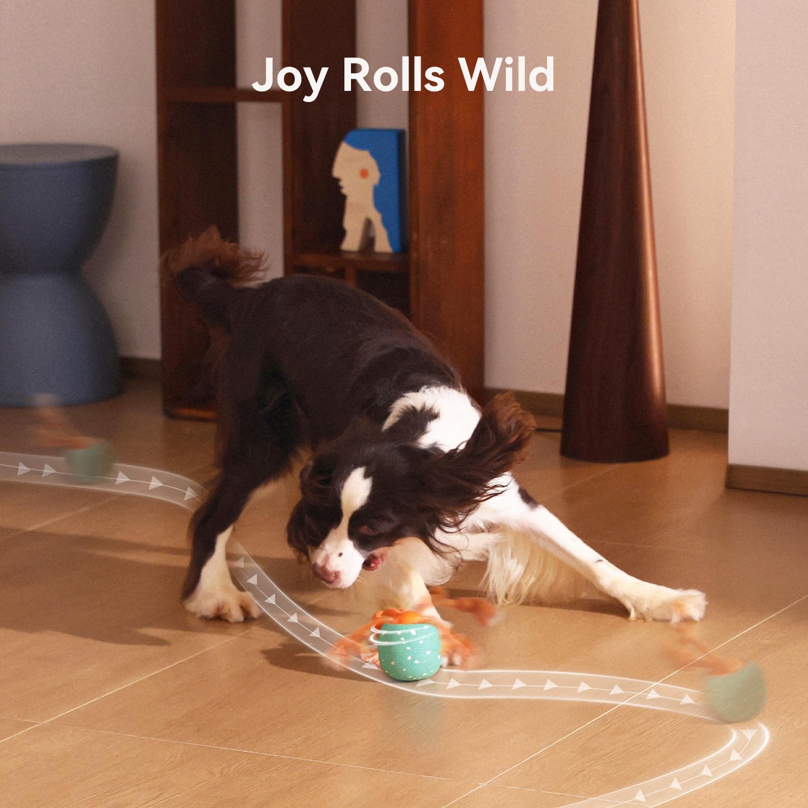 Hoochii Wicked Ball Rolly movimiento aleatorio para imitar presas reales.