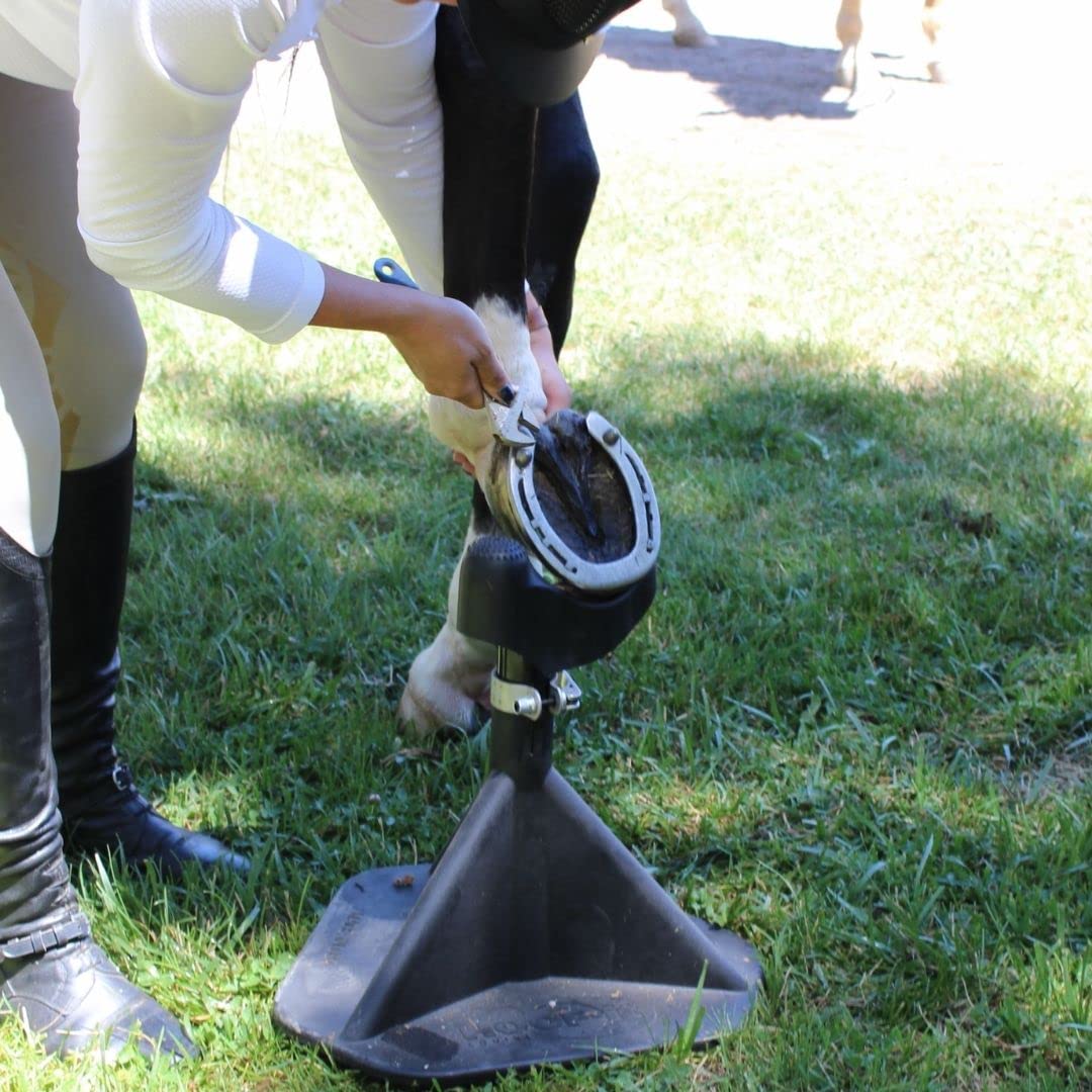 HOOF-IT Blacksmith cuna-posta con recubrimiento de goma para absorción y agarre