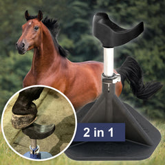 HOOF-IT Blacksmith vista lateral del soporte, diseño estable para maniobras seguras