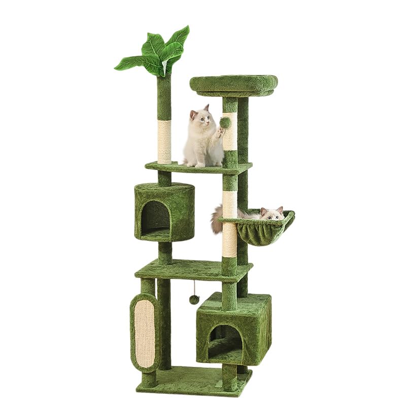 HOOPET arbol-gatos-70 pulgadas torre multigatos con dos condos para jugar y descansar