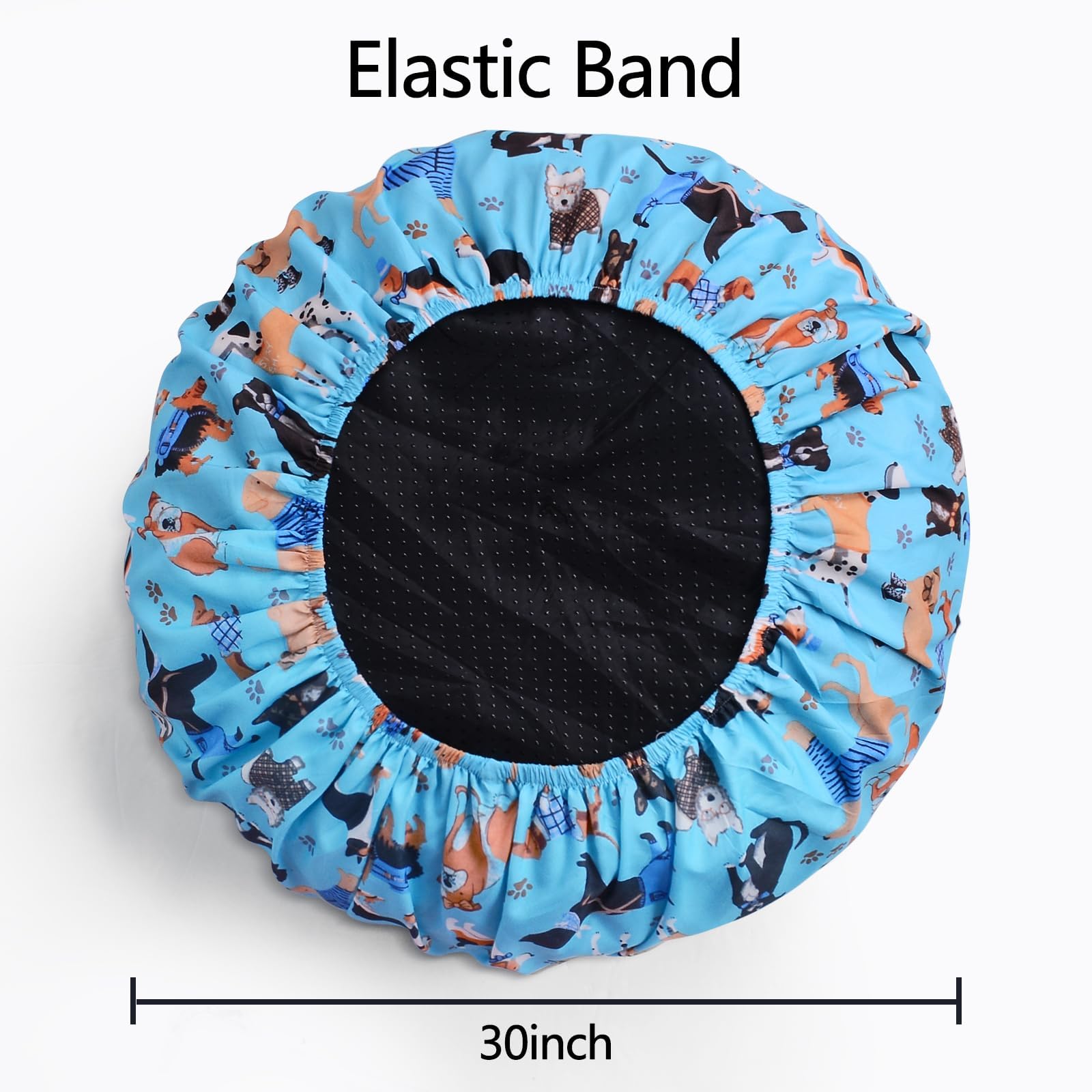 Hoopttay ajuste elástico, se adapta a camas redondas medianas de forma segura.