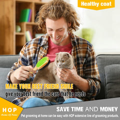 Hop Home of Paws: uso de masaje con cepillo para perros para estimular la circulación y bienestar