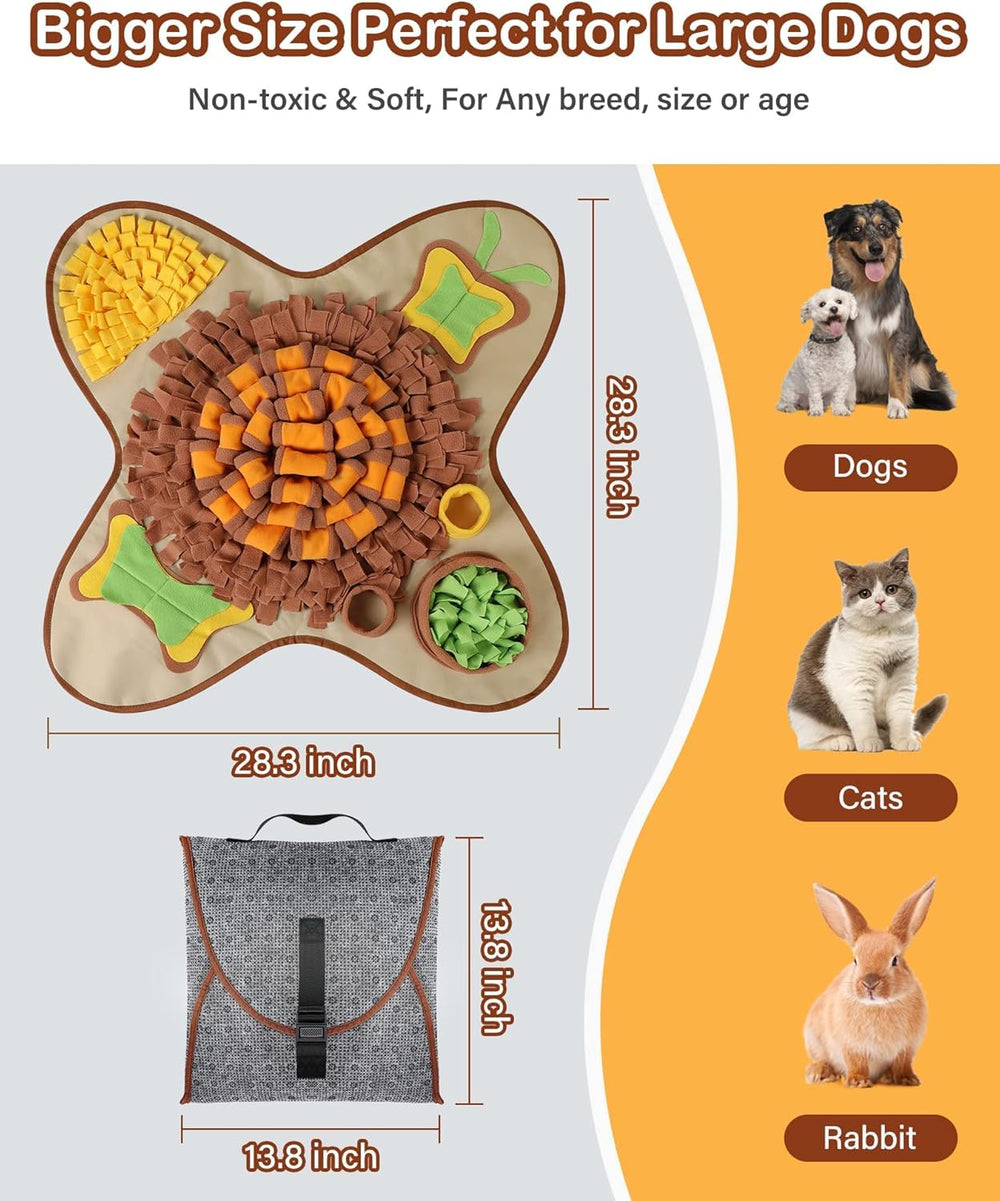 HOPET Snuffle Mat con bolsillos de alimentación para perros inteligentes.