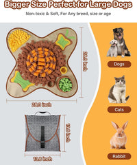 HOPET Snuffle Mat con bolsillos de alimentación para perros inteligentes.