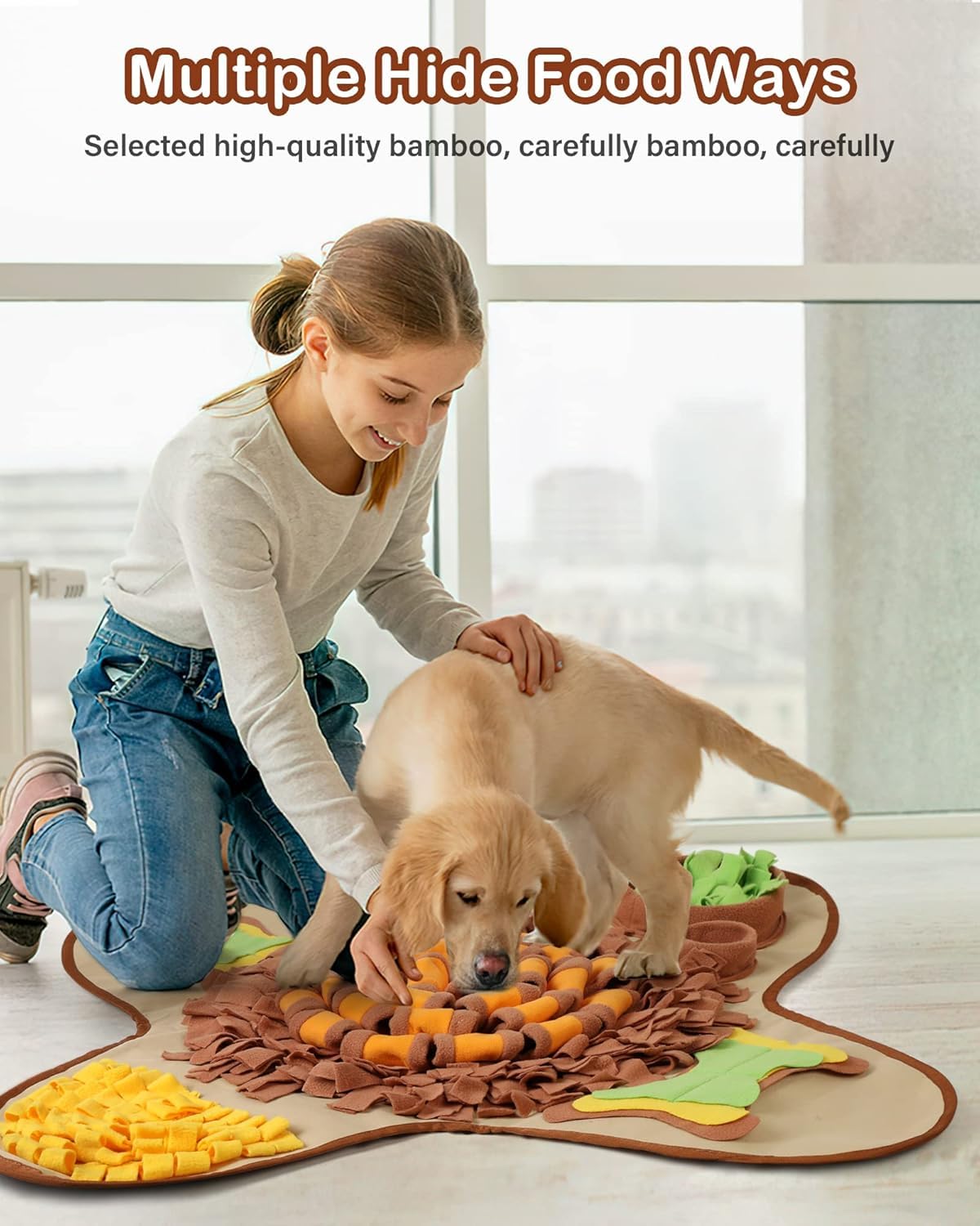 HOPET Snuffle Mat fácil de limpiar, lavado a mano o máquina.