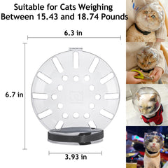 Hoqqf casco de gato material transparente sin olor para sesiones de cuidado tranquilas.