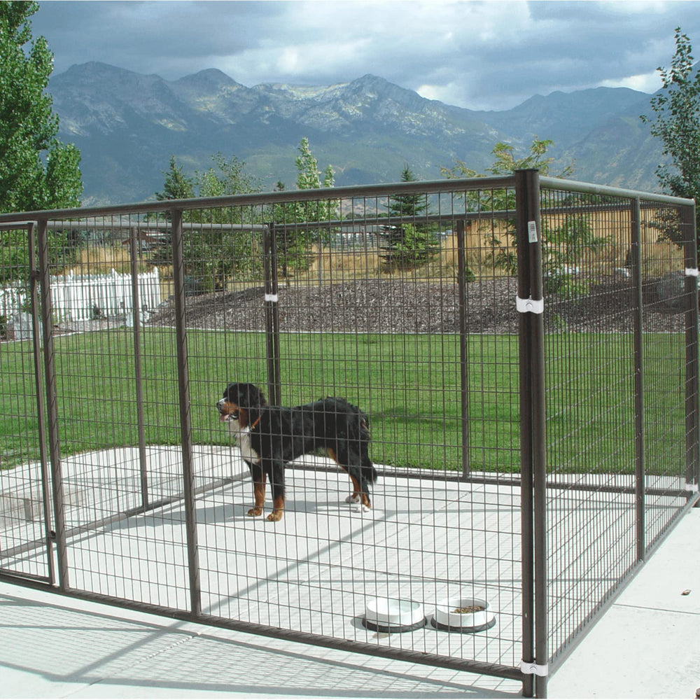 Hoqqf cerca para perros con abrazaderas galvanizadas de alta resistencia.