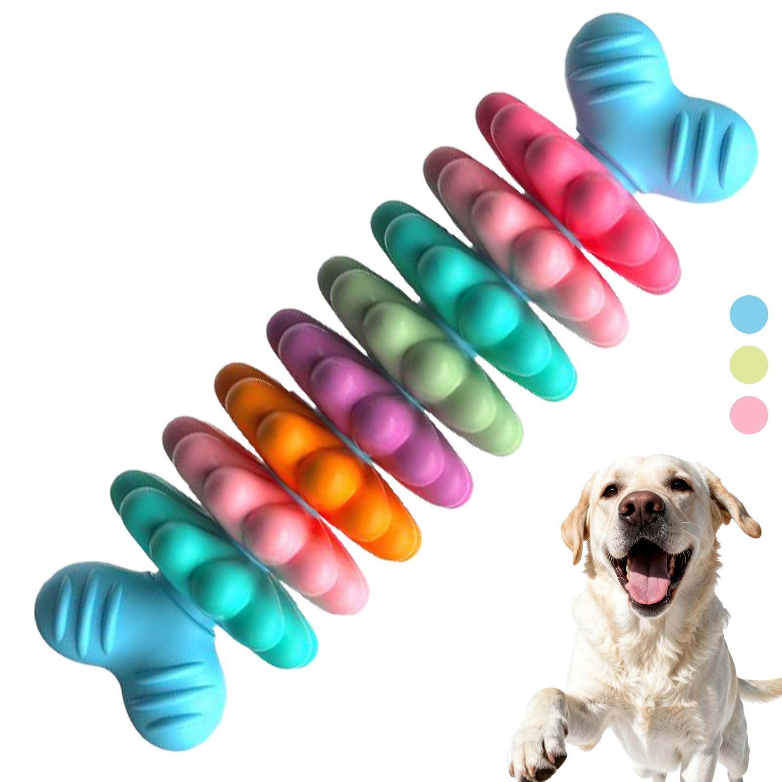 Horibnd Juguete cachorrito denticion hueso con petalos para masticar seguro