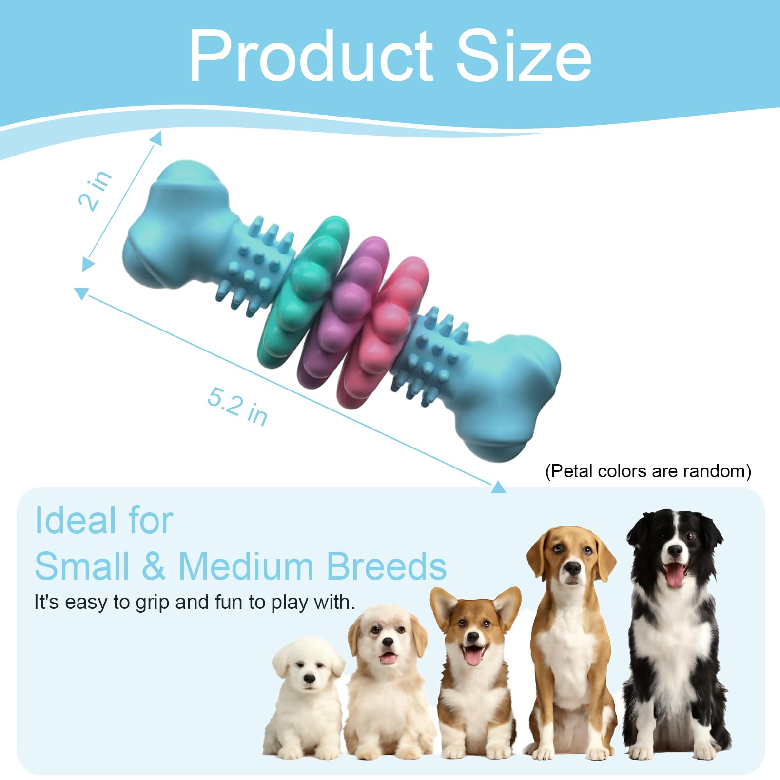 HORIBND usos diarios para perros pequeños, juego y dentición.