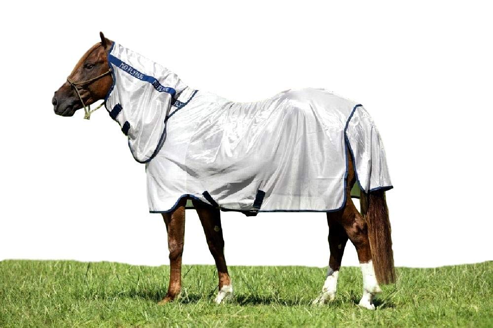 Protección mosquera Mio Pony de Horseware en bronce y navy, ideal para descanso en recinto