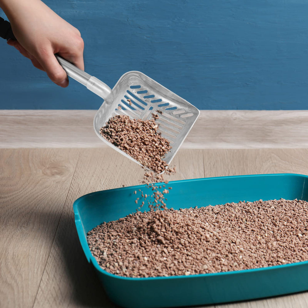 Cucharón de arena para gatos Hortsun, diseño práctico para evitar doblarse.