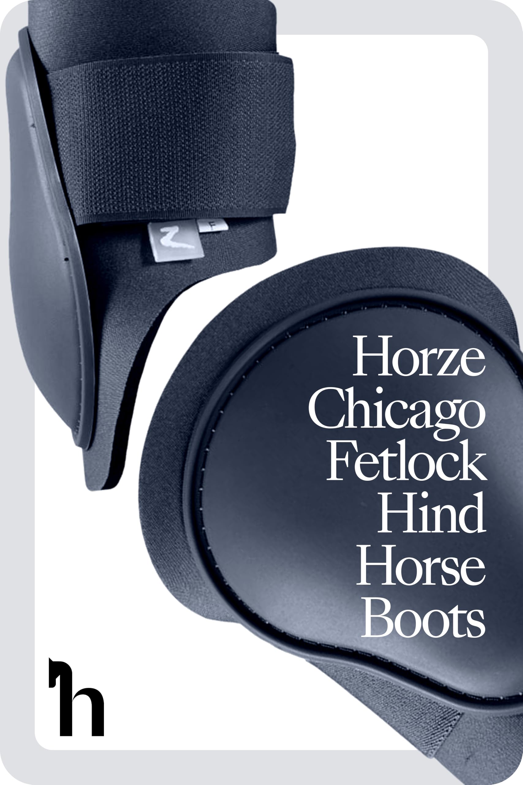 HORZE Chicago botas fetlock traseras en azul oscuro, estilo y protección para caballos