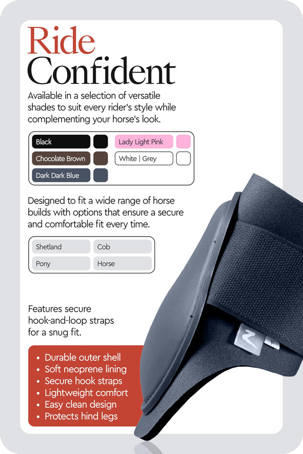 HORZE Chicago botas fetlock traseras con acolchado de neopreno, comodidad durante largas sesiones