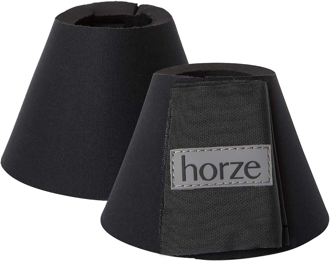 HORZE Pro campanas de sobrealcance en neopreno negro, primer plano para protección diaria.
