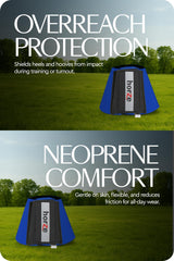 HORZE Pro Overreach botas de neopreno azul, apertura fácil con velcro seguro