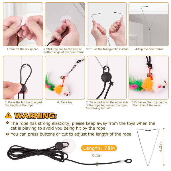 Juego multi superficie HOSFROLL para gatos dentro de casa.