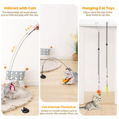 La varita interactiva HOSFROLL para jugar y ejercitar al gato
