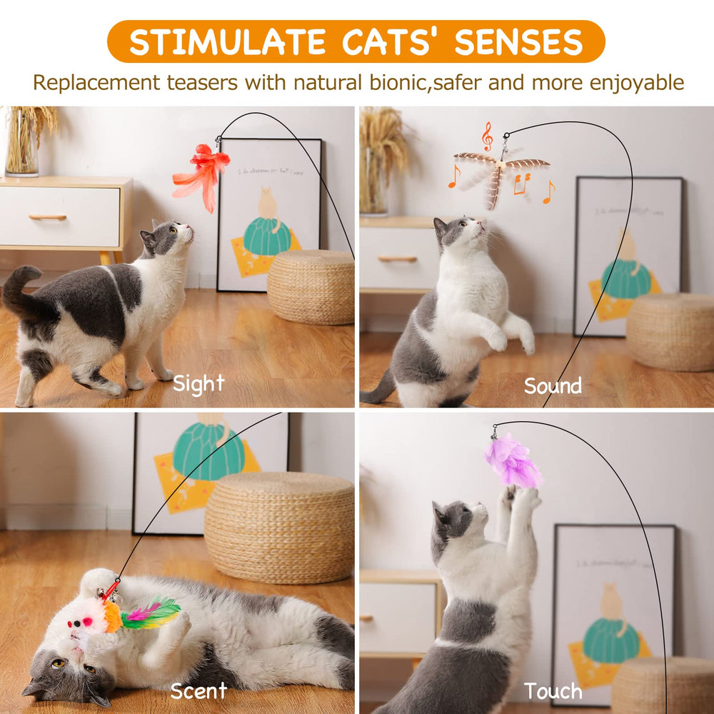 Juguetes de plumas HOSFROLL para variar estímulos sensoriales.