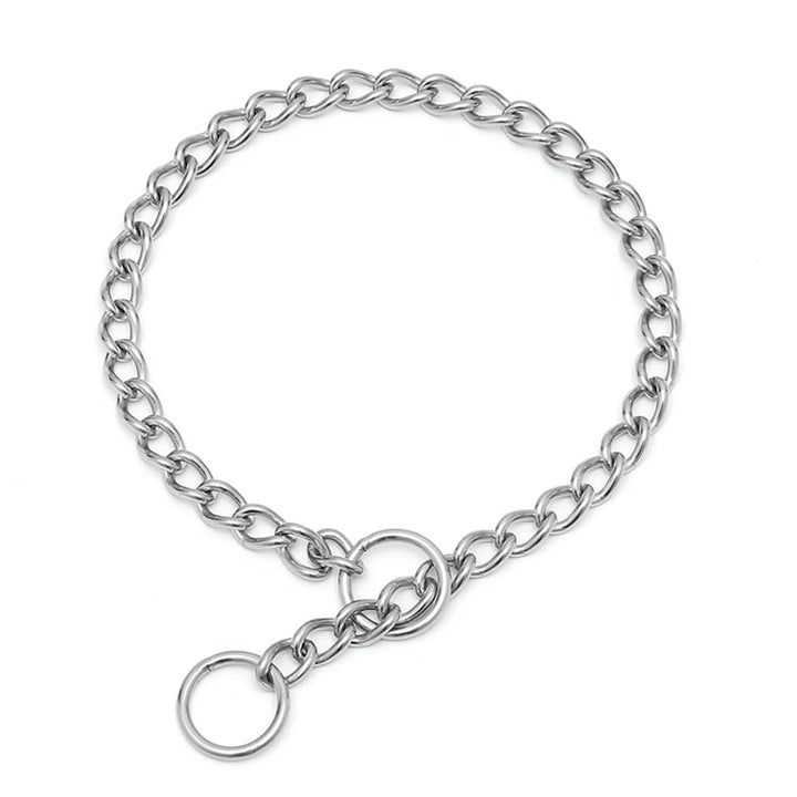 Hotlion collar de perro en acero inoxidable con ajuste cómodo para paseos