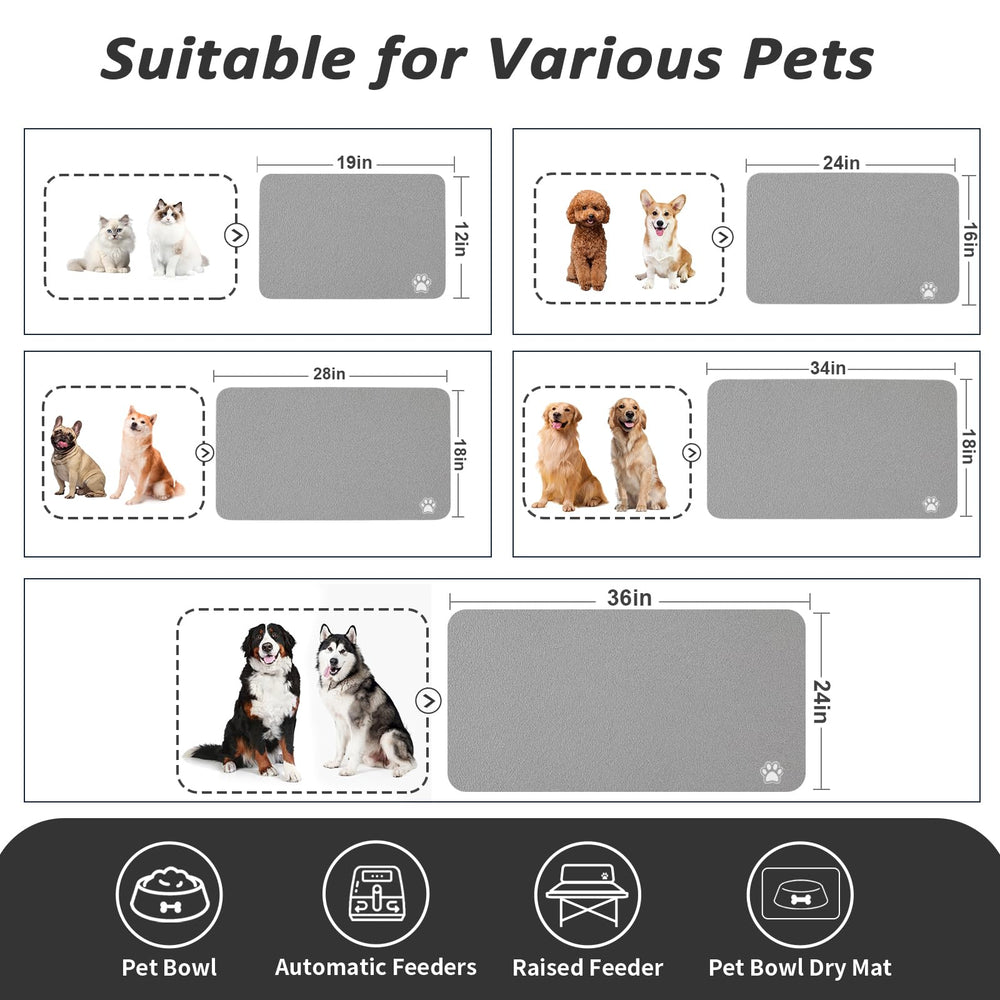 HotLive tapete para dos cuencos, ideal para perros y gatos