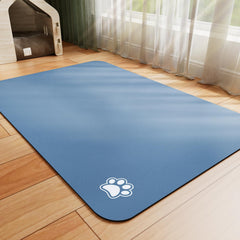 HotLive tapete para comida de perros absorbente en azul Paw, evita salpicaduras
