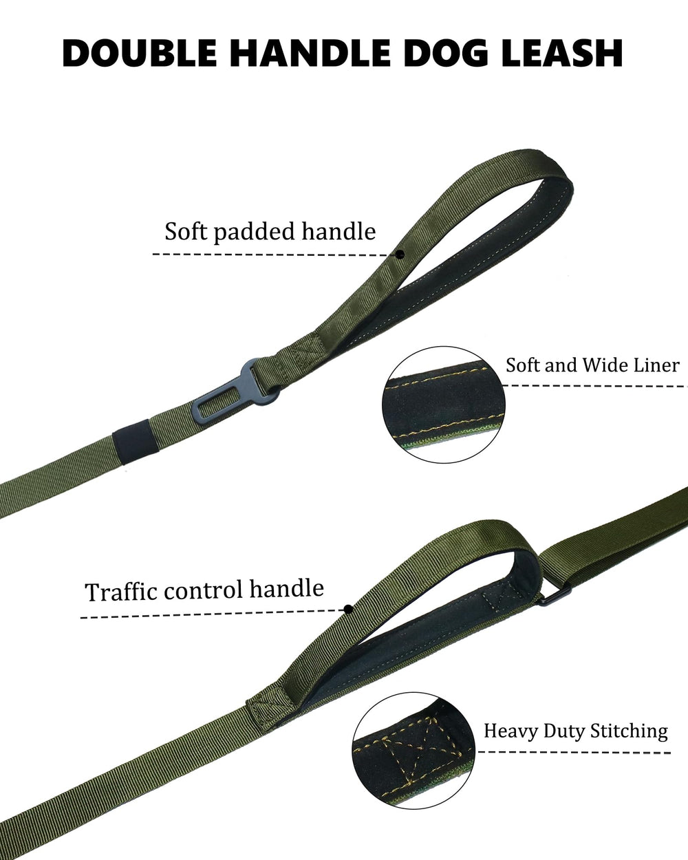 Hotsky correa doble uso cinturón de seguridad para coche.