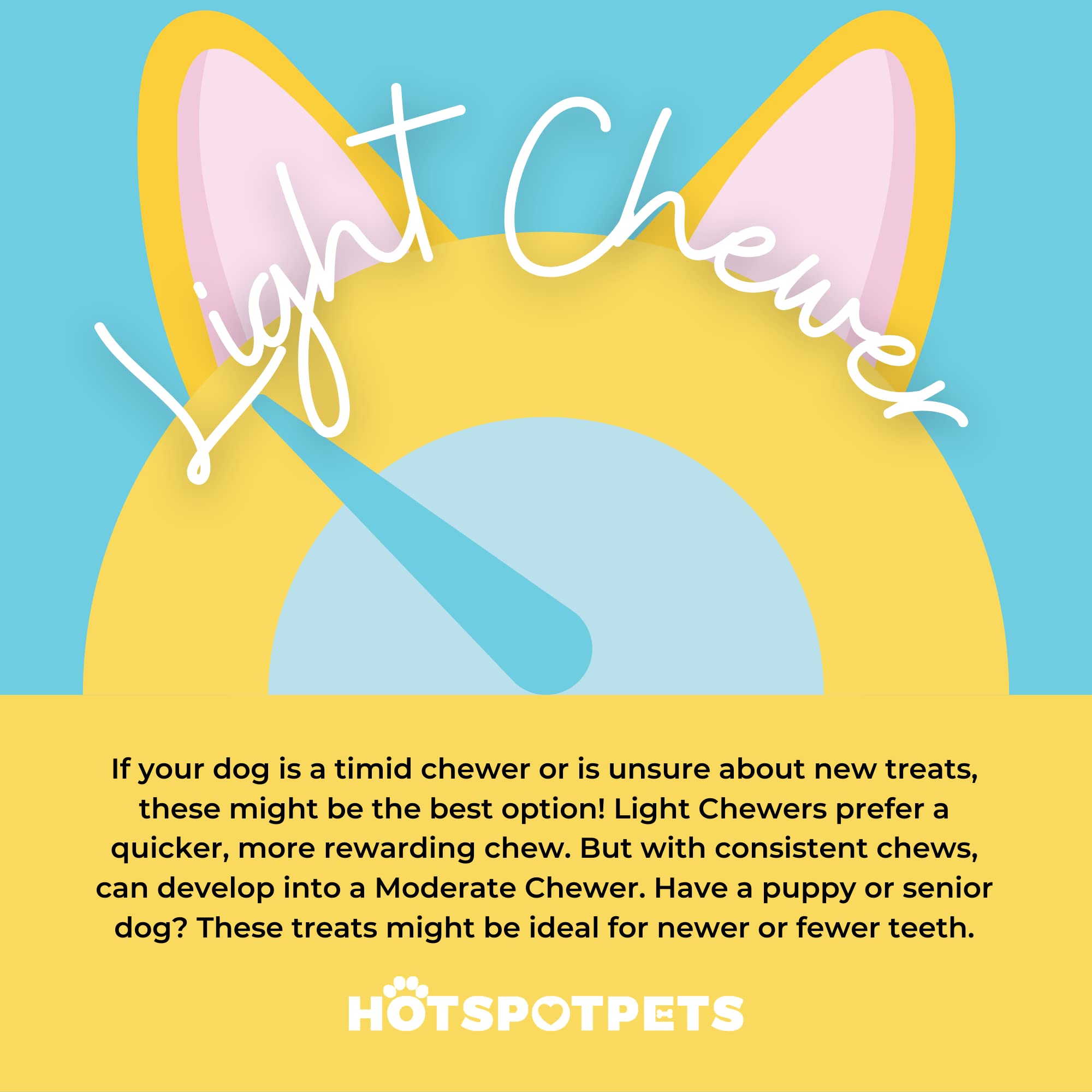 Hotspot Pets textura que favorece limpieza suave de la placa dental.