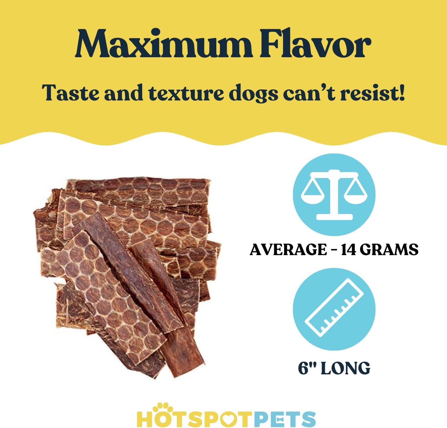 Hotspot Pets esófago de res con textura densa para masticación sostenida.
