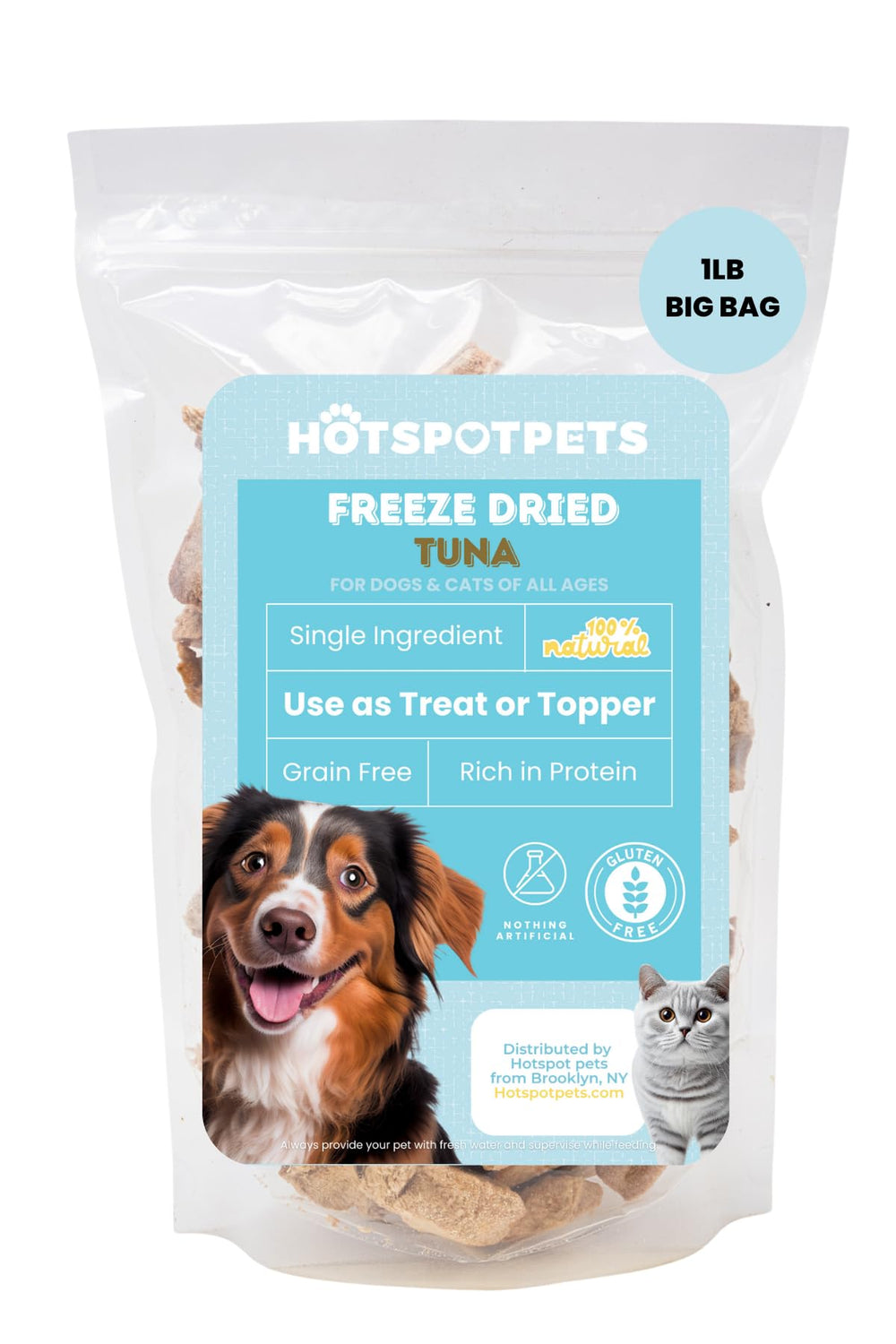 Hotspot-pets topper sobre croquetas para aumentar el apetito o variar la comida.