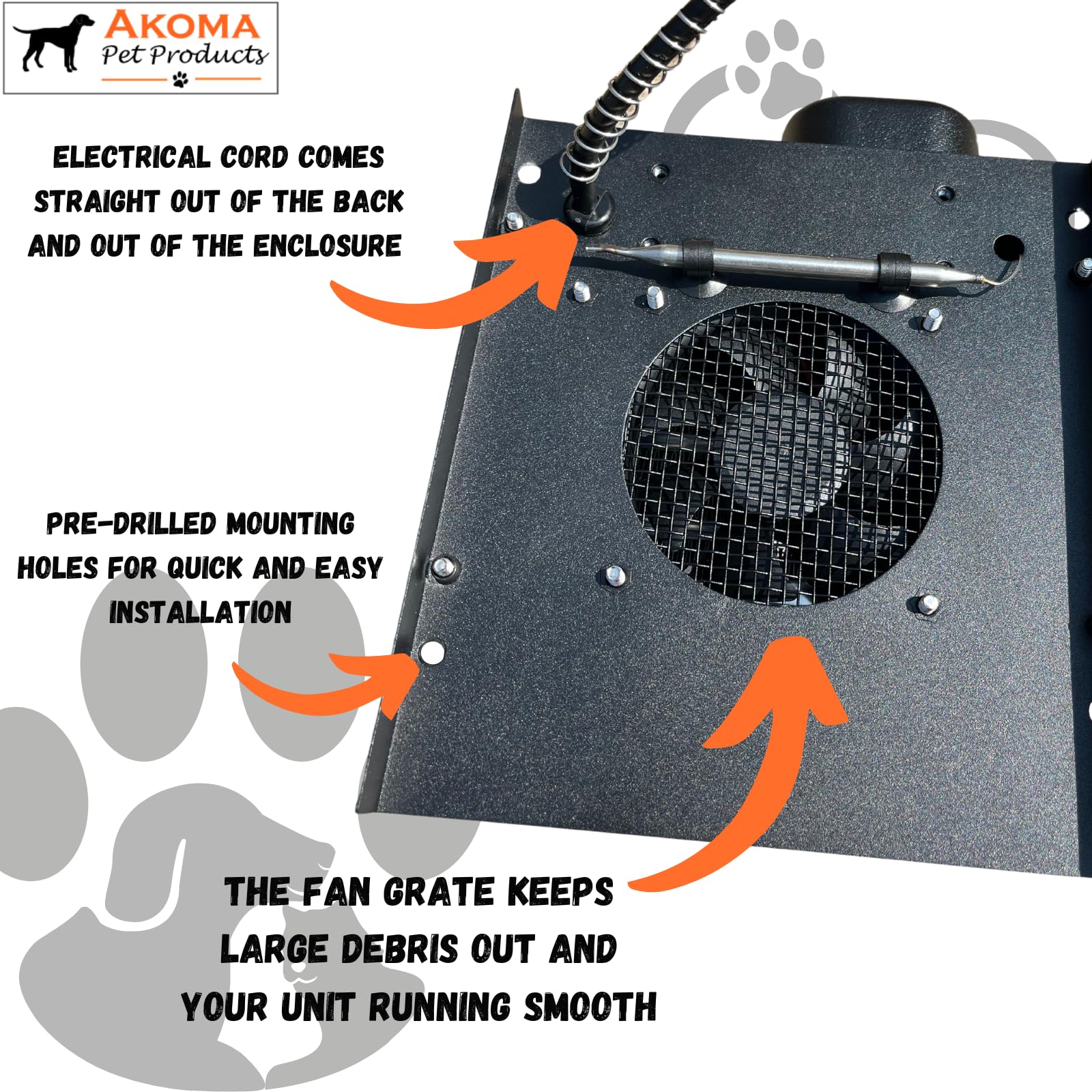 Hound Heater Deluxe escudo térmico interno protege cables y componentes.