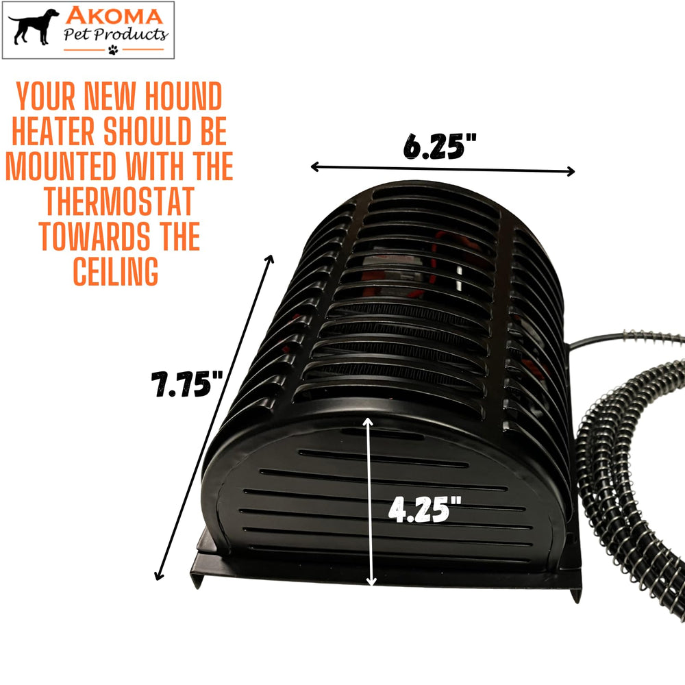 Hound Heater Deluxe instalación rápida en minutos con tornillos simples.